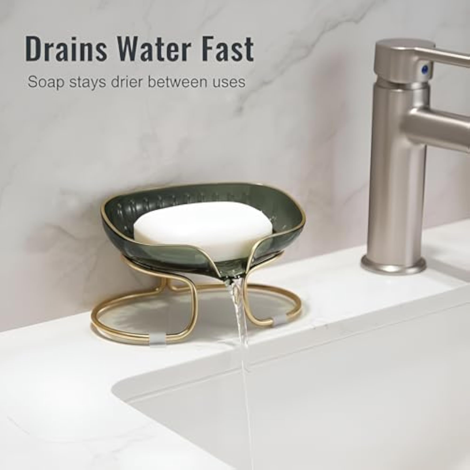 Vintage Style Metal Soap Holder with Drain Tray