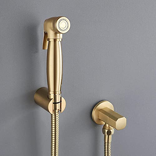 Douchette bidet à pression variable et kit de nettoyage WC doré - 3