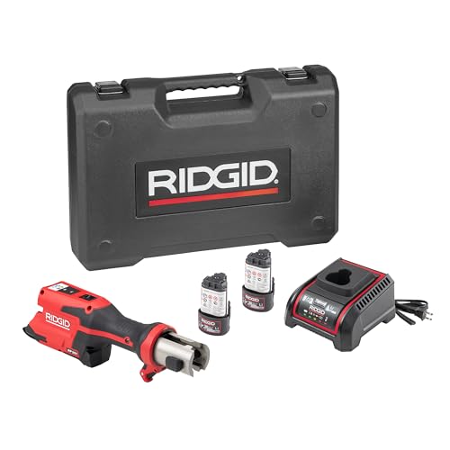 RIDGID 78178 RP 251 Compact Press Tool Battery Kit with Bluetooth Connectivity, In-Line Pressing Tool for Copper, Stainless Steel, PEX, and Carbon Steel