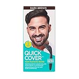 KISS Quick Cover For Men Permanent Hair Color Mustache Beard QMC (Dark Brown)