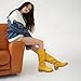 VBDB Banana Knee High Boots for Women Square Toe Chunky Block Heel Long Boots Women’s Comfortable Low Heel Womens Shoes Size 8