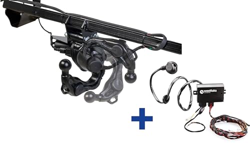 Westfalia Schwenkbare Anhängerkupplung für VW Tiguan II (AD1) (BJ 04/2016-08/2023) - nur für Pkw ohne Vorrüstung auf AHK - im Set mit 13-pol. fzg.-spez. Westfalia Elektrosatz