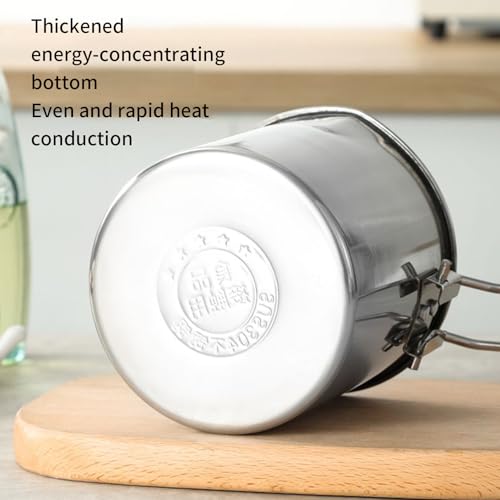 Freidora de acero inoxidable de 1,2 L y olla con cesta de 7 piezas 8