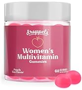 Droppels Women's Multivitamin Gummies with Folic Acid, Vitamins A, D, C, E, K, B6, B12, Biotin &amp; ...