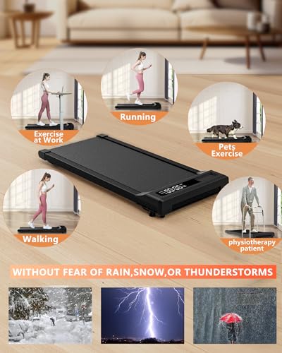 Viplat Walking Pad Treadmill Under Desk,Desk Treadmill For Office Home Under Desk,265 Lbs Capacity Compact Mini Treadmill 2.5Hp 2 In 1 Walking Jogging With Remote Control.Led Display thumb #4