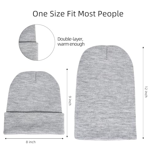 Gelante Unisex Beanie Cap Knitted Warm Solid Color and Multi-Color Multi-Packs