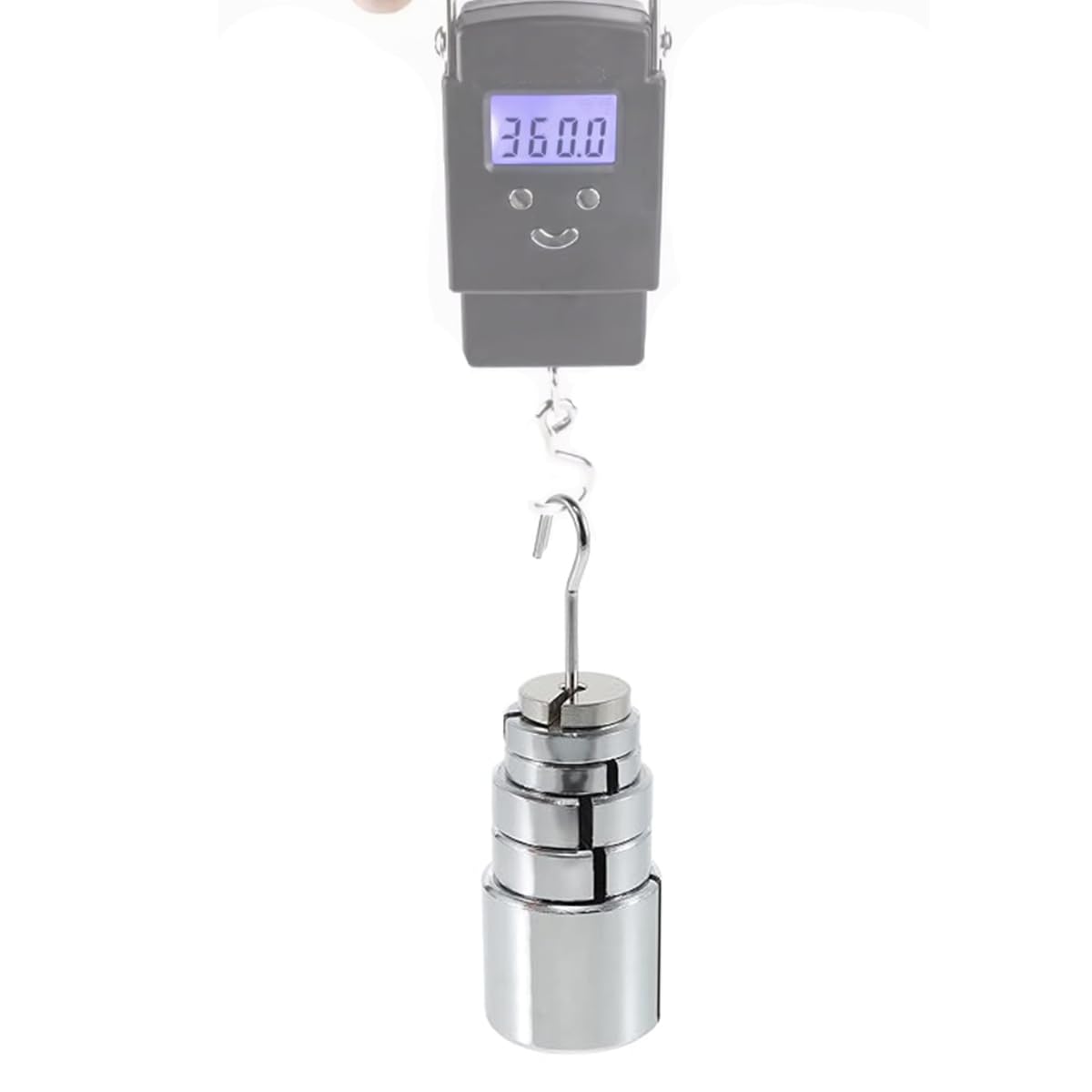 Labor geschlitzte Masse Set, verchromte Metall geschlitzte Gewichte, ein Satz.Insgesamt 791g schließt 15 Gewichte ein (2g bis 200g und zwei Aufhänger (10g) & (5g)