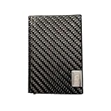 Common Fibers Men's SLD Carbon Fiber RFID Blocking Slim Card Slider Wallet - Black Twill Weave