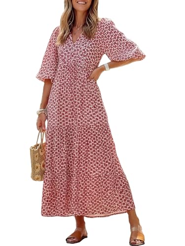 Robe d'été élégante au tombé fluide et finitions soignées style bohème