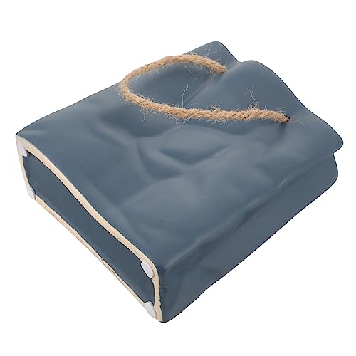 HOOTNEE Jarrón de Cerámica Flores Secas Jarrón Decorativo Tipo Bolsa Diseño Hogar Decoración de Mesa