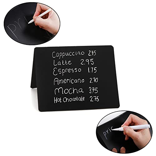 Soujoy 24 Pack Mini Chalkboard Signs For Food, 5'' X 4'' Table Tent Label, Party Buffet Food Label For Liquid Markers And Chalk, Plastic Message Board For Bakery, Wedding #TOP2