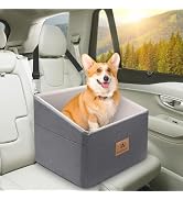 Siège Auto Chien Gris, Pour Les Chiens de Moins de 25kg ou 2 Petits, Lit de Voiture Lavable Antidérapant