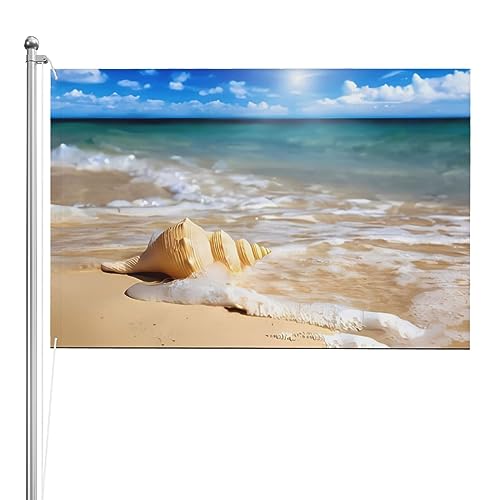Drapeau de la maison coquillage souvenir d'océan pour une ambiance marine