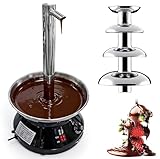 【Robuste et durable】Fabriquée en acier inoxydable 304 de qualité alimentaire et en acier haute résistance, cette fontaine à chocolat est robuste et durable. Son moteur de 230 W en cuivre pur offre une puissance élevée tout en étant silencieux. De multiples orifices de dissipation de chaleur situés à la base et sur les côtés assurent un refroidissement optimal, prolongeant ainsi sa durée de vie.