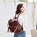 CLUCI Backpack Purse For Women Fashion Leather Designer Travel Large Ladies Shoulder Bags with Tassel Brown
