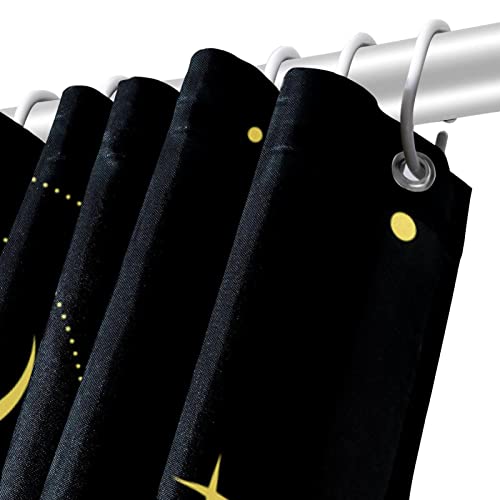 Rideau de douche étoiles lune imperméable sans odeur chimique pour le bain - 6