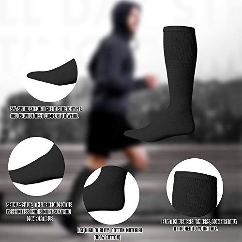 Yacht & Smith Mens Referee Cotton Tube Socks, Solid and Striped, Sports Sock, Casual Sock4