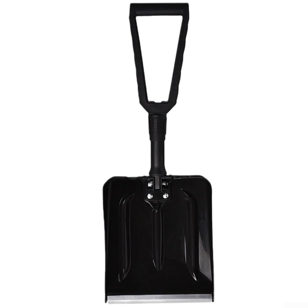 Pala Plegable Coche 28cm para rescate Nieve para urgente Pala(Black)