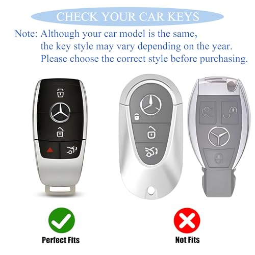 Image of Creativity for Mercedes Benz key cover and keychian (White Combination)