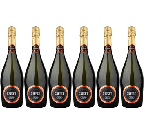 CRUSET - Vin Mousseux Demi-Sec - Blanc de Blancs - Origine : France (6 x 0.75 l)