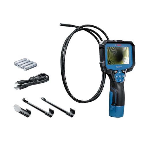 Bosch Professional Inspektionskamera GIC 12V-4-23 C (Kabellänge: 150 cm Ausrichtungsfunktion Up Indication hochauflösende Anzeige: 4 3-Bildschirm 800x480px Pixel in Karton)