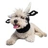Zoo Snoods Bull Costume Warm Knit Cow Dog Snood Wrap for Pets Neck Ear Cover Protection for Halloween Winter Medium