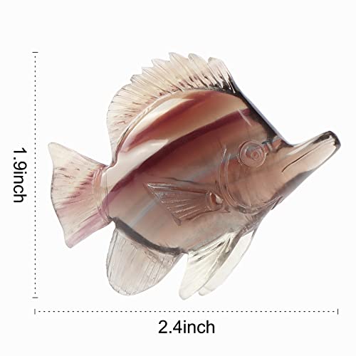 Figura de Pez Koi de Fluorita Amarilla 2.5" miniatura 6