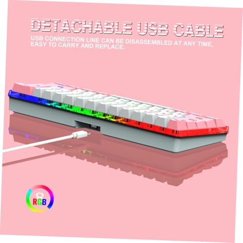 Clavier compact de jeu mécanique rétroéclairé RGB avec 61 touches en Abs