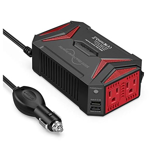 BESTEK 300Watt Pure Sine Wave Power Inverter Car Adapter DC 12V to AC 110V with 4.2A Dual Smart USB Ports