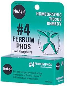 New - Hyland's NuAge No.4 Ferrum Phos - 125 Tablets