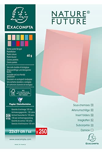 Sous-chemises SUPER 60g Exacompta 850000E pastel format A4
