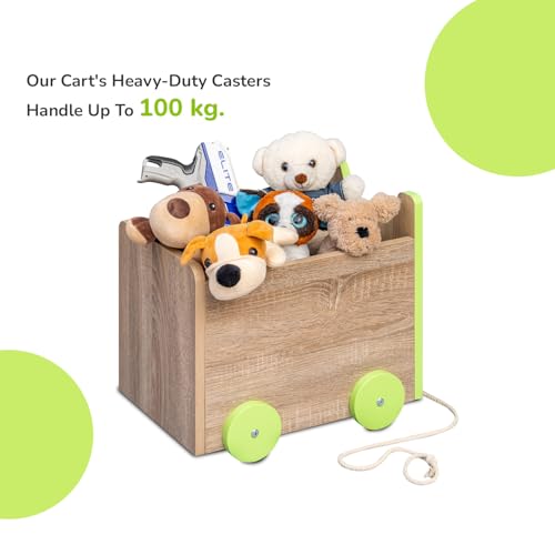 Image of Alex Daisy Toy Storage Box /Cart (Green)