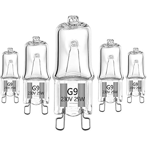 Specail G9 Halogen Bulb for Microwave Oven Cooker Bulb and Oven Bulb, 230v 25W Halogen Light Bulb (5 Pack) Cover