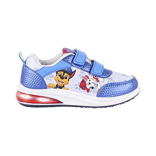 CERDÁ LIFE'S LITTLE MOMENTS, Zapatillas Niño Luces de Patrulla Canina con Velcro para Facilitar su Independencia y Comodidad y Refuerzo en la Puntera Unisex niños, Azul, 29 EU