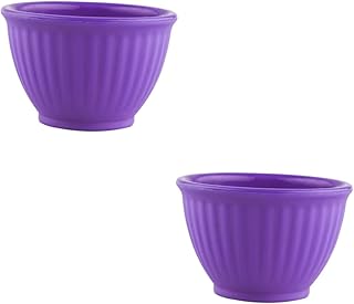 FRCOLOR 2 Peças Tigelas De Silicone Para Tratamentos Faciais Tigela DIY Máscara Facial Tigela De Mistura Para Tigela Facial Tigela De Medição De Preparação Roxa Tigela Anti-Queda Tigela