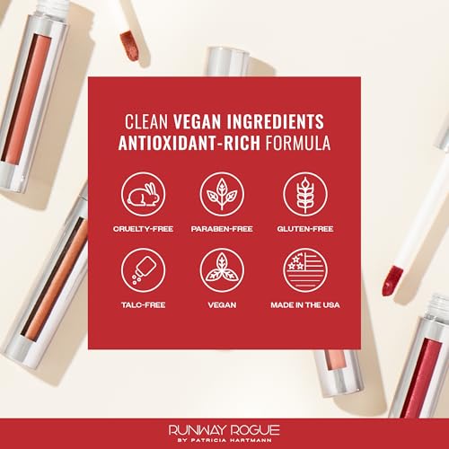 Runway Rogue Silk Glam Liquid Lipstick Lip Trio, Long Wear Frosted Liquid Lipstick Pack, (‘Couture’, ‘Sex Symbol’, ‘Film Noir’)