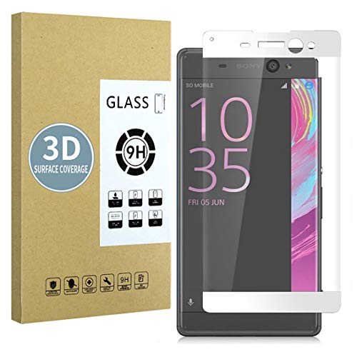 E-Hamii Protecteur d'écran Compatible avec Sony Xperia XA Ultra[Blanc],[Haute Définition][Anti-Rayures],Verre Trempé 3D,[Réponse Sensible][Installation...