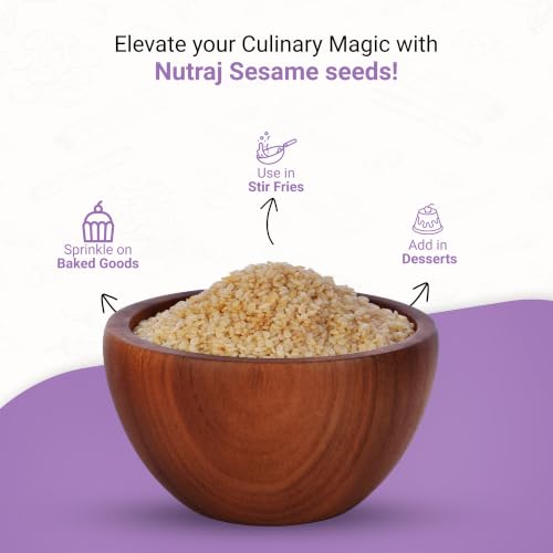 Image of Nutraj White Sesame Seeds (Safed Til) 400g (200g Pack of 2)