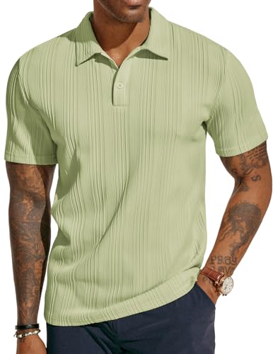 Image of PJ PAUL JONES Mens Polo Shirts Short Sleeve Textured Knit Polos