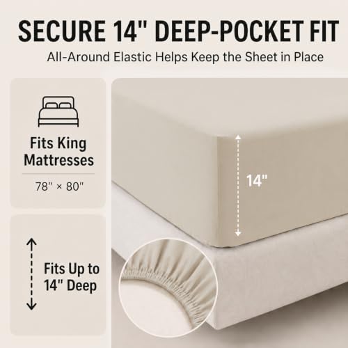 CozyLux Oversized King Comforter Set Beige - 7 Pieces Bed in a Bag by CozyLux - Used condition - Image 5