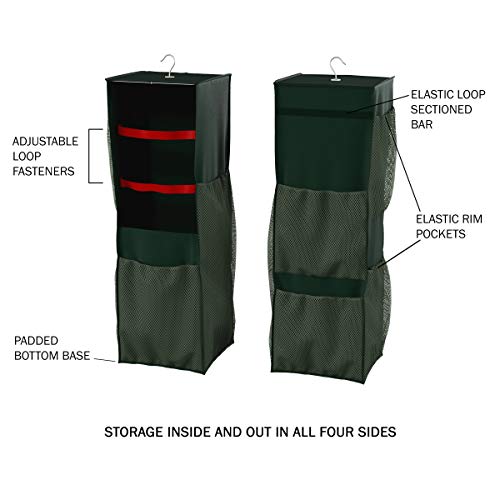 Tiny Tim Totes Hanging Wrapping Paper Organizer- 4-Sided Gift Wrap Station- Storage Compartments For Rolls, Ribbon, Bows, Gift Bags & More #TOP1