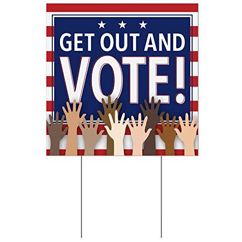 TCDesignerProducts Get Out And Vote! Yard Sign, Political Yard Sign, Lawn Décor