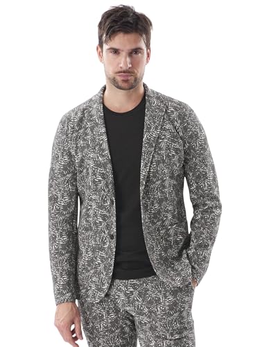 [エポカ ウォモ] PRIMA COLLECTION リーフにじみプリントジャケット M1P50799__ 46 チャコールグレー(08)