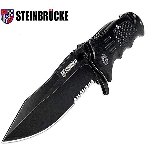 STEINBRÜCKE Pocket Knife 3.4'' Blade High Performance Stainless Steel 8Cr13Mov Reversible Clip Folding