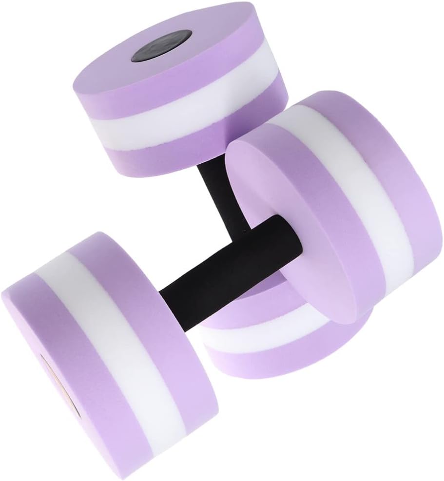 2Pcs Aquatic Exercise Dumbbells Water Barbells Hand Bar for Water Resistance Aerobics Pool Weights