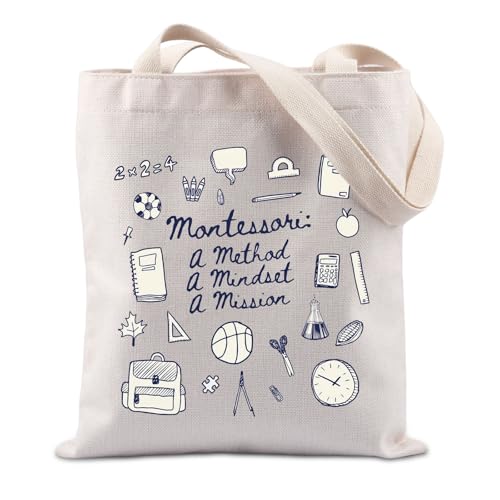 TIIMG Montessori Educators Gift A Method A Mindset A Mission Early Education Gift Montessori Guider Tote Bag