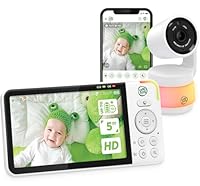 LeapFrog LF925HD 1080p WiFi Remote Access Baby Monitor, 360 Pan & Tilt Camera, 8X Zoom, 5 720p HD Display, Color Night Light, Color Night Vision, Two-Way Intercom, Smart Sensors