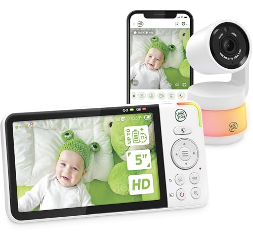 LeapFrog LF925HD Baby Monitor with Camera and Audio,1080p WiFi Remote Access Baby Monitor, 360° Pan & Tilt Camera, 8X Zoom, 5” 720p HD Display, Color Night Light &Vision, Two-Way Talk by LeapFrog - Used condition - US$64.43