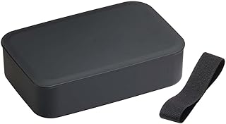 スケーター 塗り 1段 弁当箱 750ml 中子・ベルト付き 大き目サイズ スモーク ブラック 日本製 NLP8-A