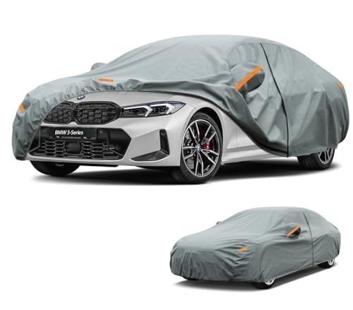 Image of Kayme Heavy Duty Car Cover Custom Fit BMW 3-Series 320i 325i 328i 330i 335i(2013-2026), Waterproof All Weather for Automobiles, Full Exterior Covers Sun Rain UV Protection.